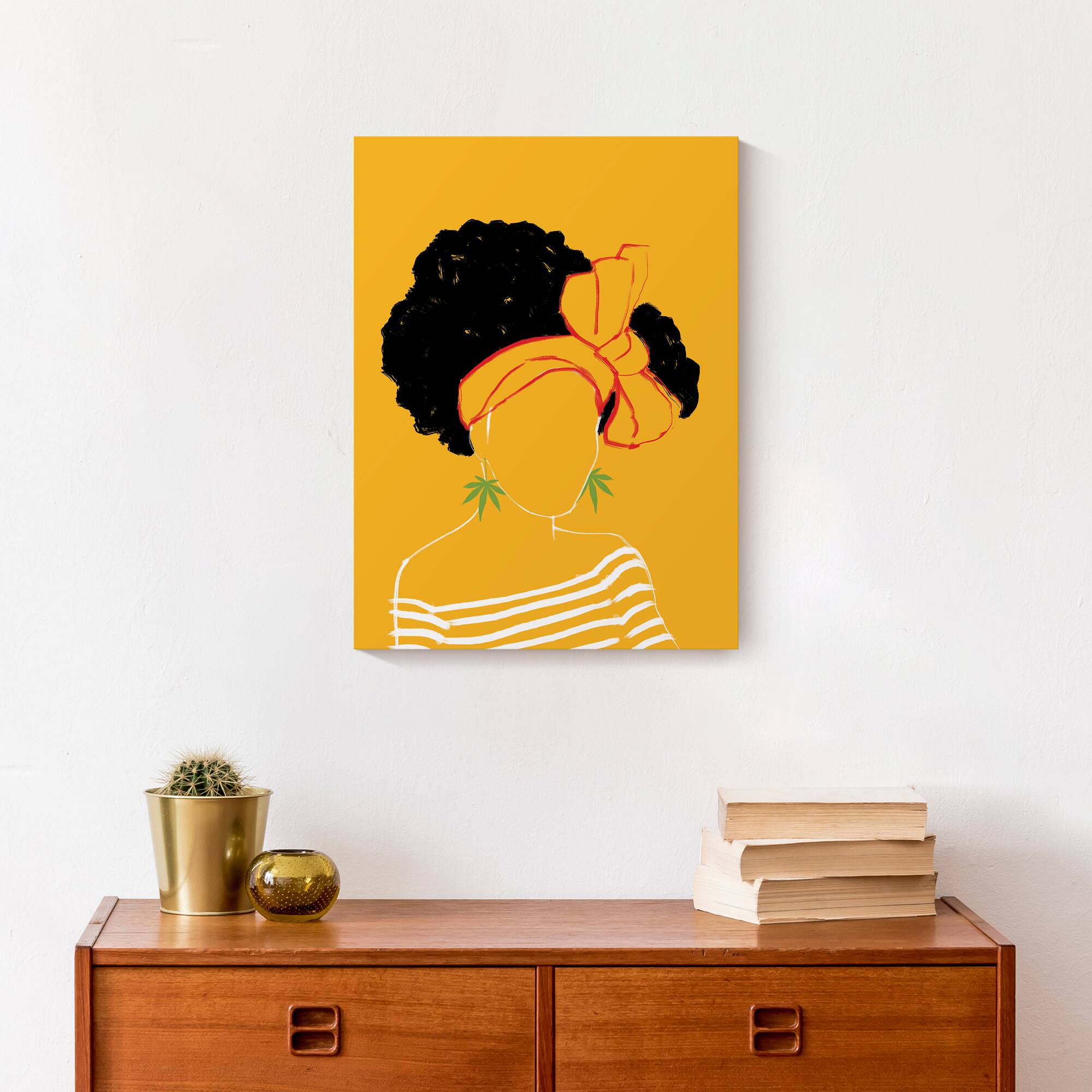 Lady In A Headwrap 12" x 16" Canvas Wall Art